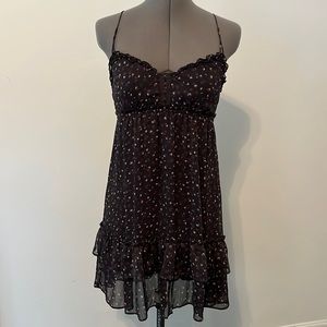 American Eagle Sundress. Purple floral pattern. Adjustable Straps